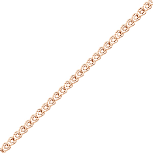 Золотая цепь «Сердечко» с алмазной огранкой