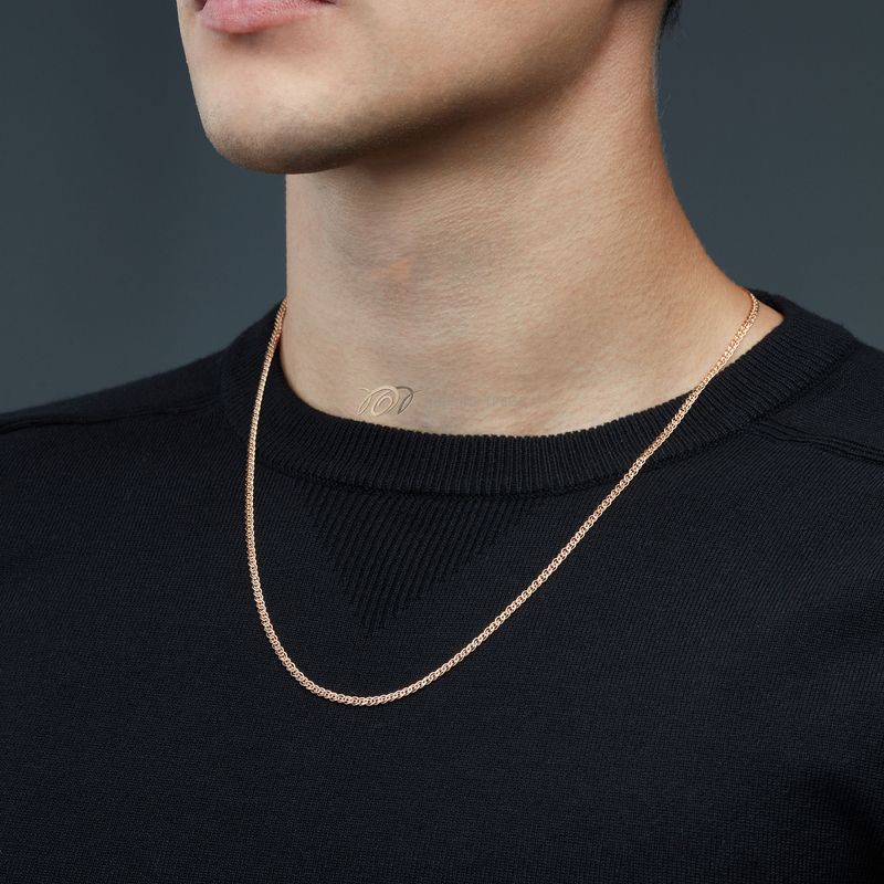 Золотая цепь «Нонна» с алмазной огранкой