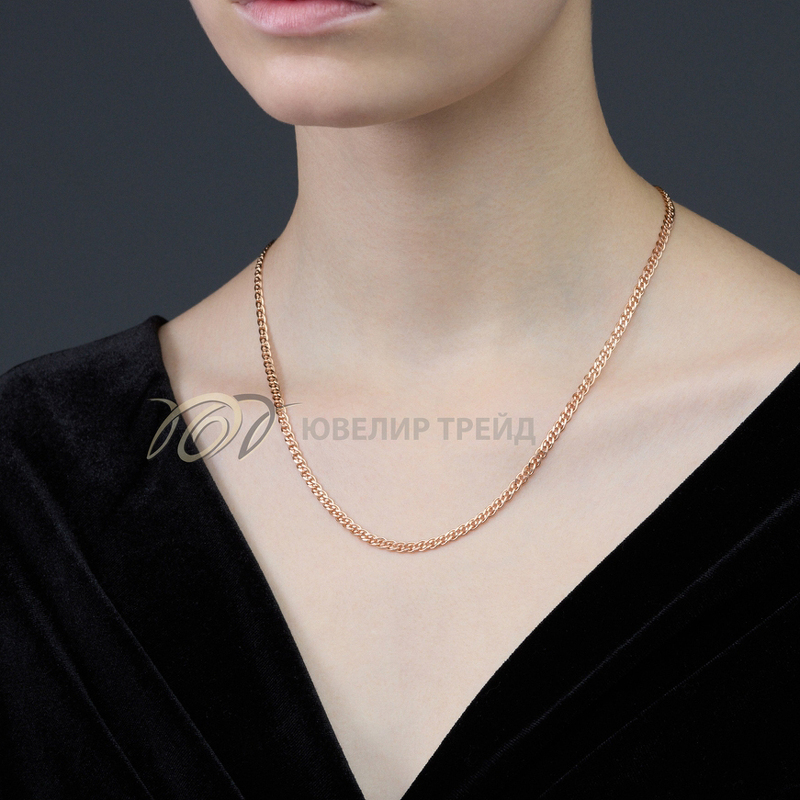 Золотая цепь «Нонна» с алмазной огранкой