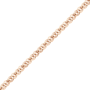 Золотая цепь «Нонна» с алмазной огранкой