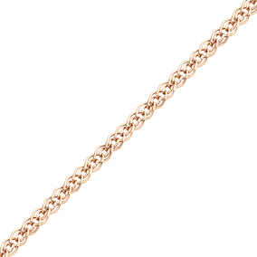 Золотая цепь «Нонна» с алмазной огранкой