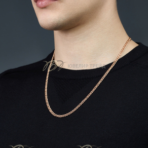 Золотая цепь «Нонна» с алмазной огранкой