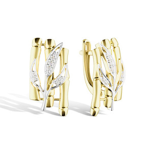 Золотые серьги с бриллиантами