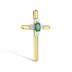 Золотой крест с изумрудом и бриллиантами