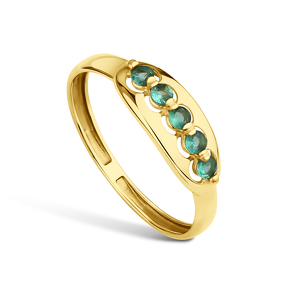 Золотое кольцо с изумрудами