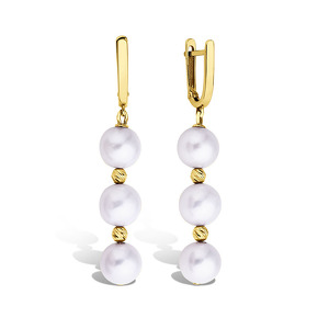 Золотые серьги с жемчугом