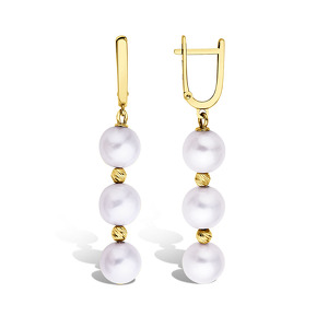 Золотые серьги с жемчугом