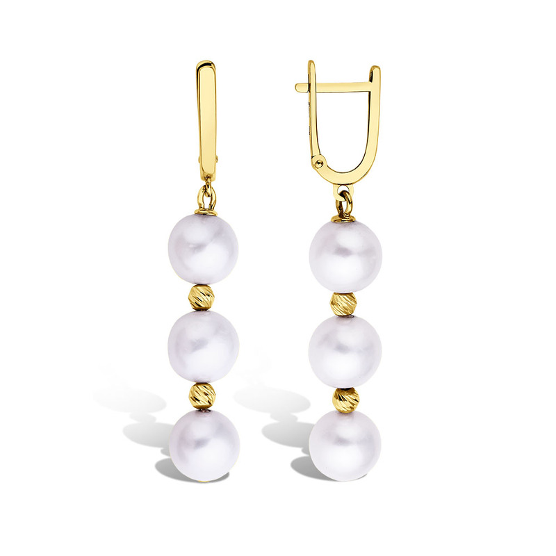 Золотые серьги с жемчугом