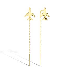 Золотые серьги «Самолет»