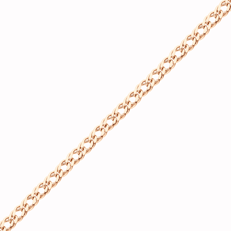 Золотой браслет «Ромб двойной» с алмазной огранкой