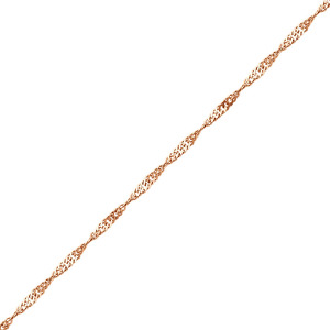 Золотой браслет «Сингапур» с алмазной огранкой