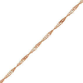 Золотой браслет «Сингапур» с алмазной огранкой