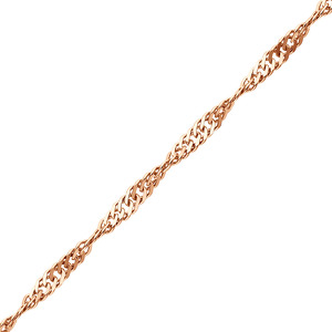 Золотой браслет «Сингапур» с алмазной огранкой