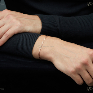 Золотой браслет «Бисмарк» с алмазной огранкой