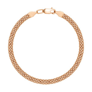 Золотой браслет «Бисмарк двойной» с алмазной огранкой