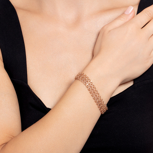 Золотой браслет «Гарибальди тройной»