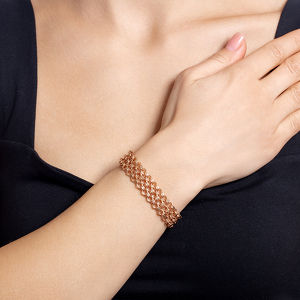 Золотой браслет «Гарибальди тройной»