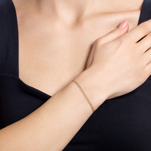 Золотой браслет «Гарибальди» с алмазной огранкой