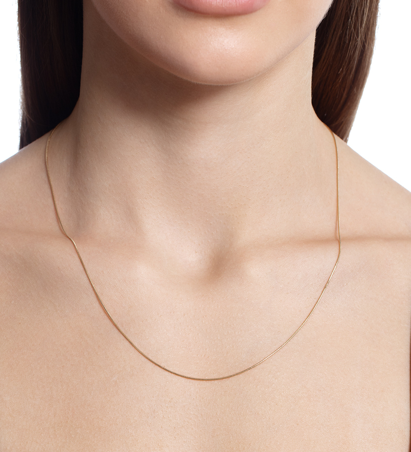 Золотая цепь «Снейк» с алмазной огранкой