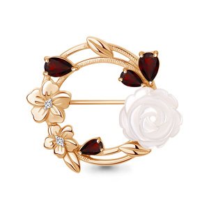 Серебряная брошь