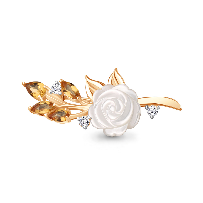 Серебряная брошь