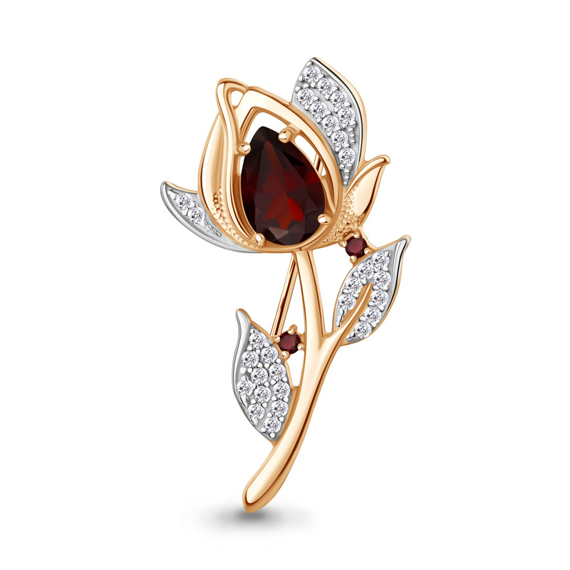 Серебряная брошь