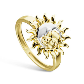 Золотое кольцо «Солнце и Луна»