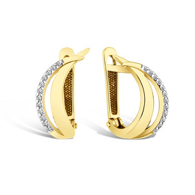 Золотые серьги с бриллиантами