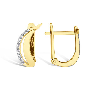 Золотые серьги с бриллиантами