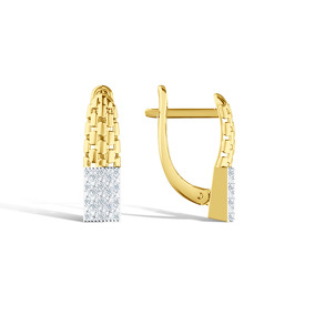 Золотые серьги с бриллиантами