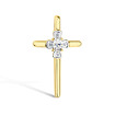 Золотой крест с муассанитом и бриллиантами