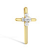 Золотой крест с муассанитом и бриллиантами