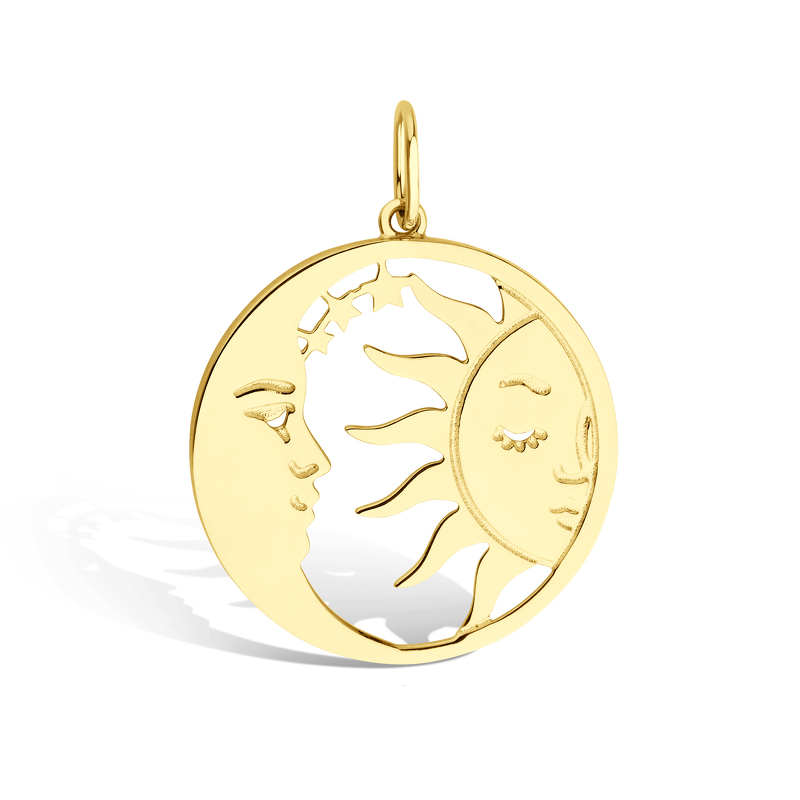 Золотая подвеска «Солнце и Луна»