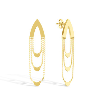 Золотые серьги-пусеты