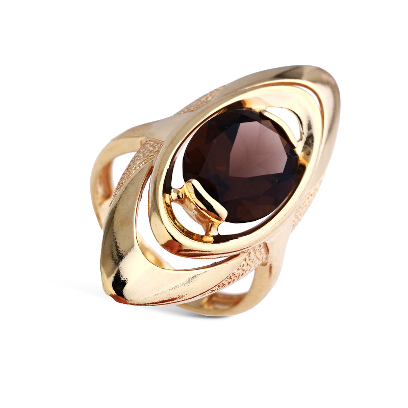 Серебряное кольцо с раухтопазом