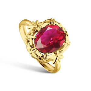 Серебряное кольцо с рубином