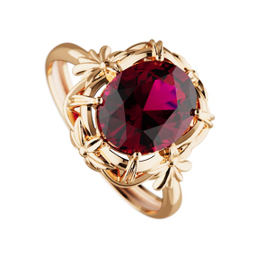 Серебряное кольцо с рубином 11-5462