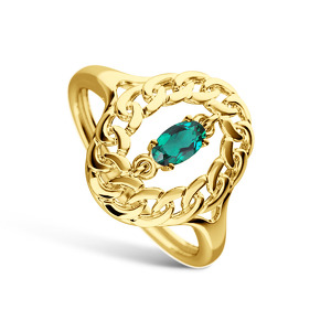 Серебряное кольцо с изумрудом