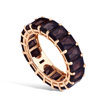 Серебряное кольцо с раухтопазами 10-5010