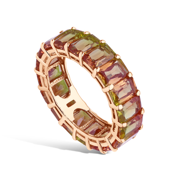 Серебряное кольцо «Круг гармонии» с султанитами