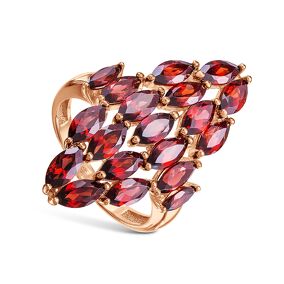 Серебряное кольцо с гранатами