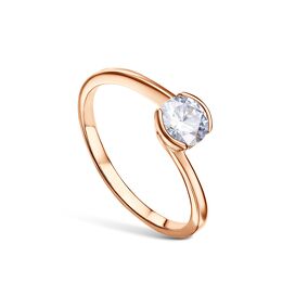 Серебряное кольцо с муассанитом