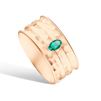 Серебряное кольцо с изумрудом