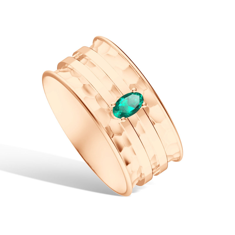 Серебряное кольцо с изумрудом