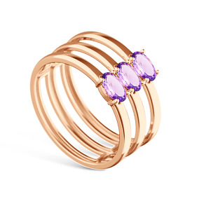 Серебряное кольцо с аметистом
