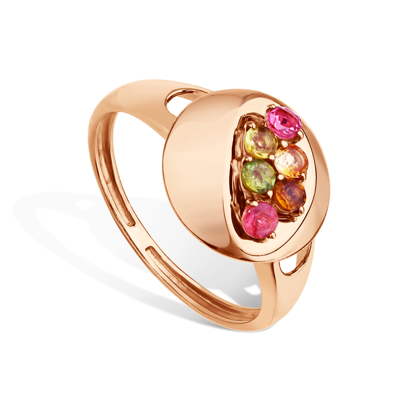 Серебряное кольцо с турмалинами