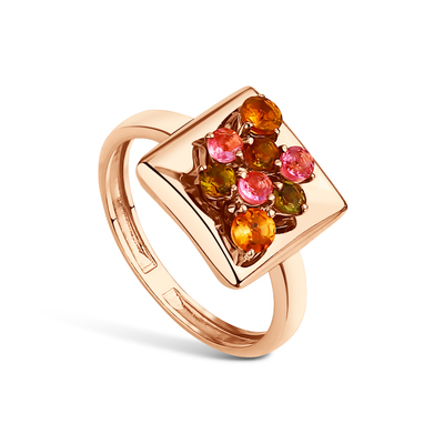 Серебряное кольцо с турмалинами