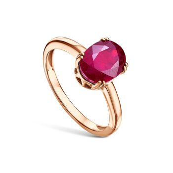 Серебряное кольцо с рубином