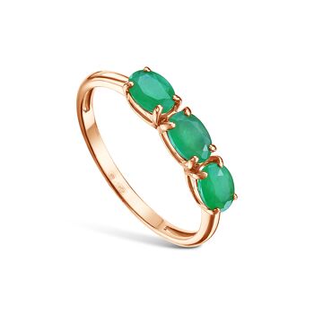 Серебряное кольцо с изумрудами