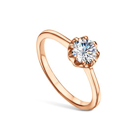 Серебряное кольцо с муассанитом